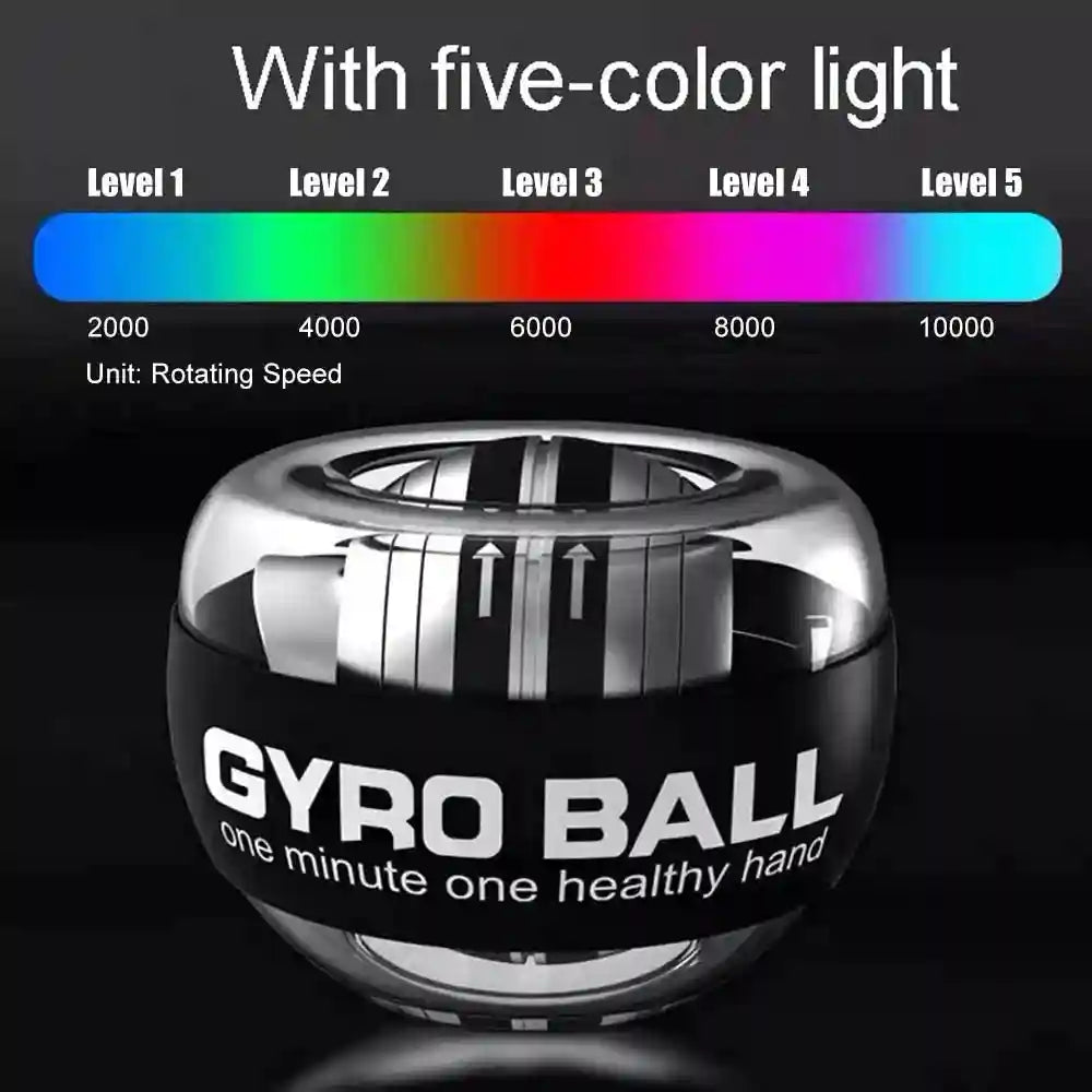 Wrist Strengthener Gyro Ball - Self-Starting Powerball for Forearm Grip Massage Roller Tidesmit
