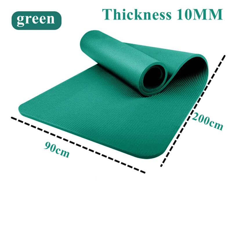200cm X 90cm NBR Yoga Mats Anti-slip Sport Fitness Mat Blanket for Exercise Yoga and Pilates Gymnastics Mat Fitness Equipment