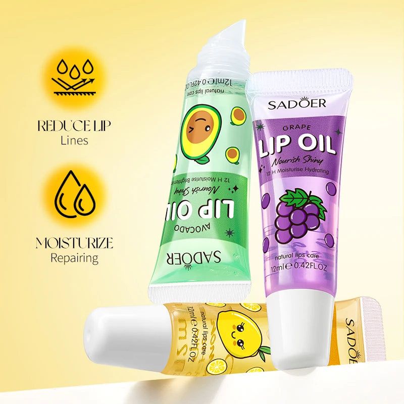 Crystal Jelly Lip Oil Set - Hydrating 3-Piece Lip Treatment Lip Care Tidesmit