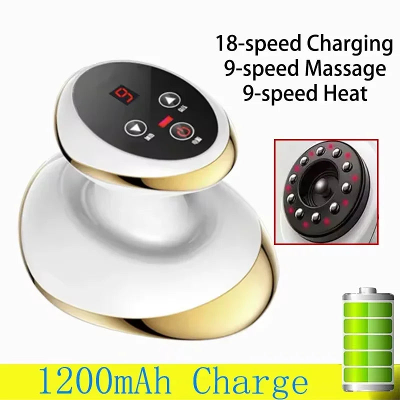 Electric Meridian Massage Brush | Deep Tissue Heat Therapy Tool Back Massage Instrument 9-Gold Tidesmit