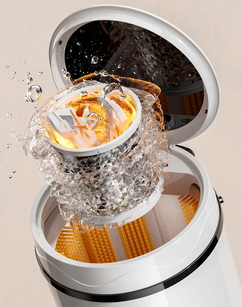 Tidesmit P4-3 automatic mini shoe washing machine for sneakers and socks showing compact side profile view