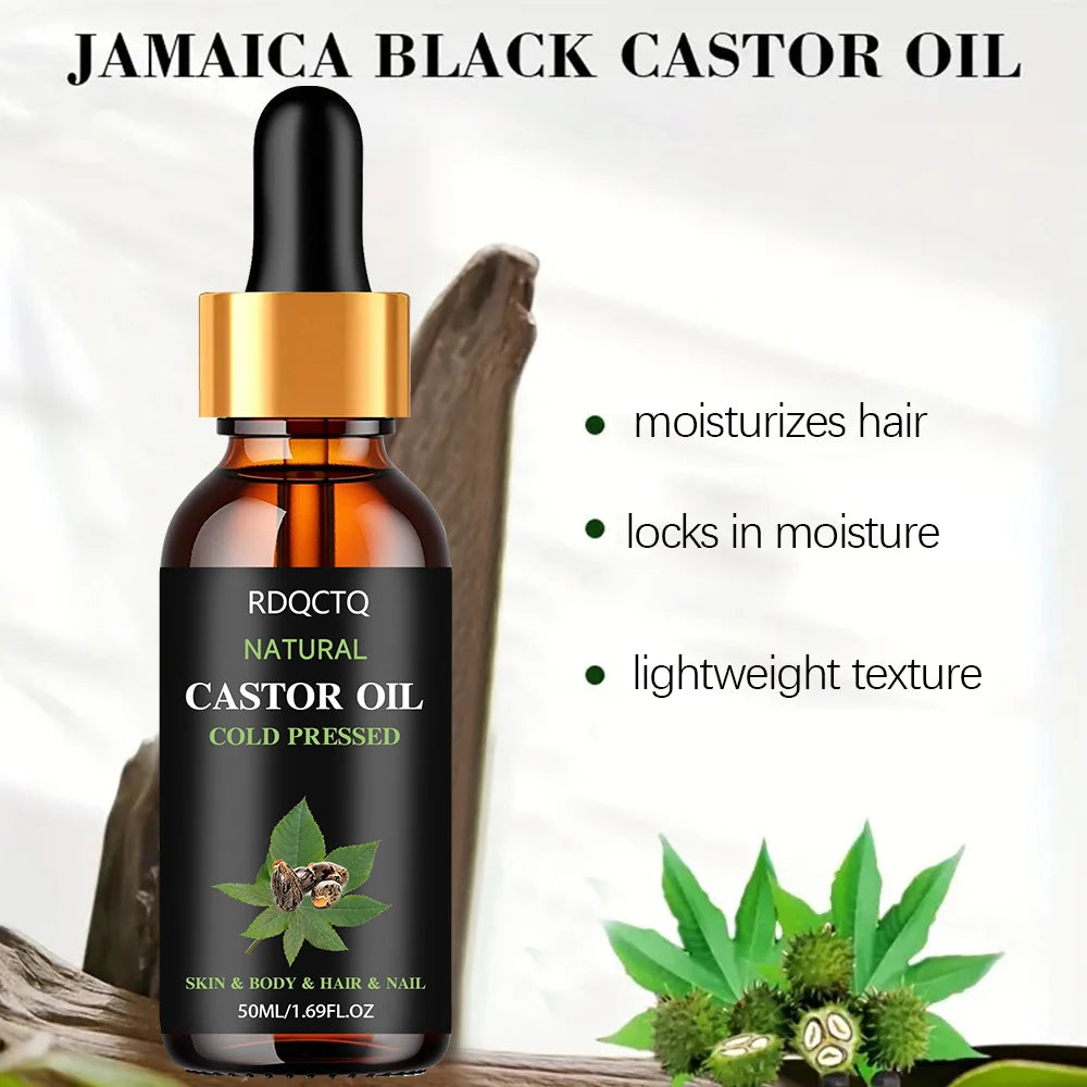 Organic Castor Oil Cold Pressed - Natural Moisturizer for DIY Skin Care & Hair Treatment Natural Carrier Oil