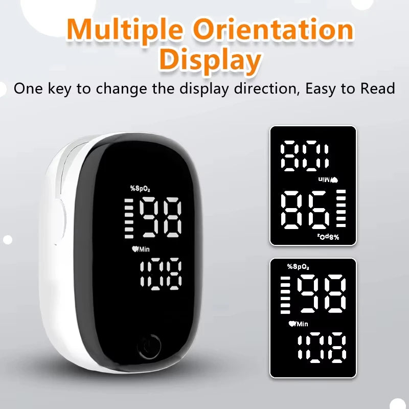 Portable Fingertip Oximeter Heart Rate Meter Pulse Blood Oxygen Saturation OLED Screen Digital Tube Practical Monitor