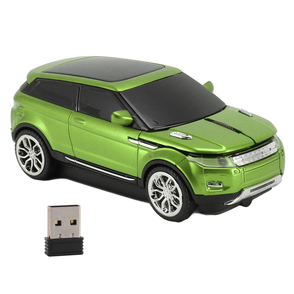 Car Shape Wireless Gaming Mouse Mice 2.4GHz 1600 DPI Cool 3D Car Shape Computer Mouse with USB Receiver for Laptop