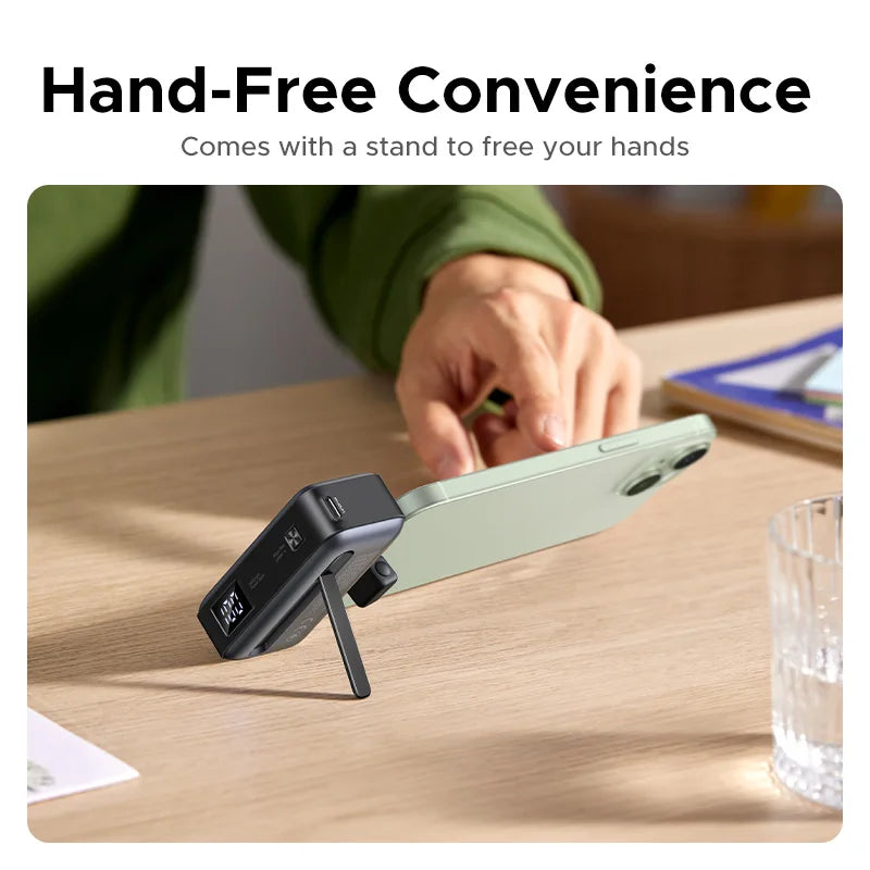 5000mAh Portable Fast Charging Power Bank with Integrated Kickstand Tidesmit