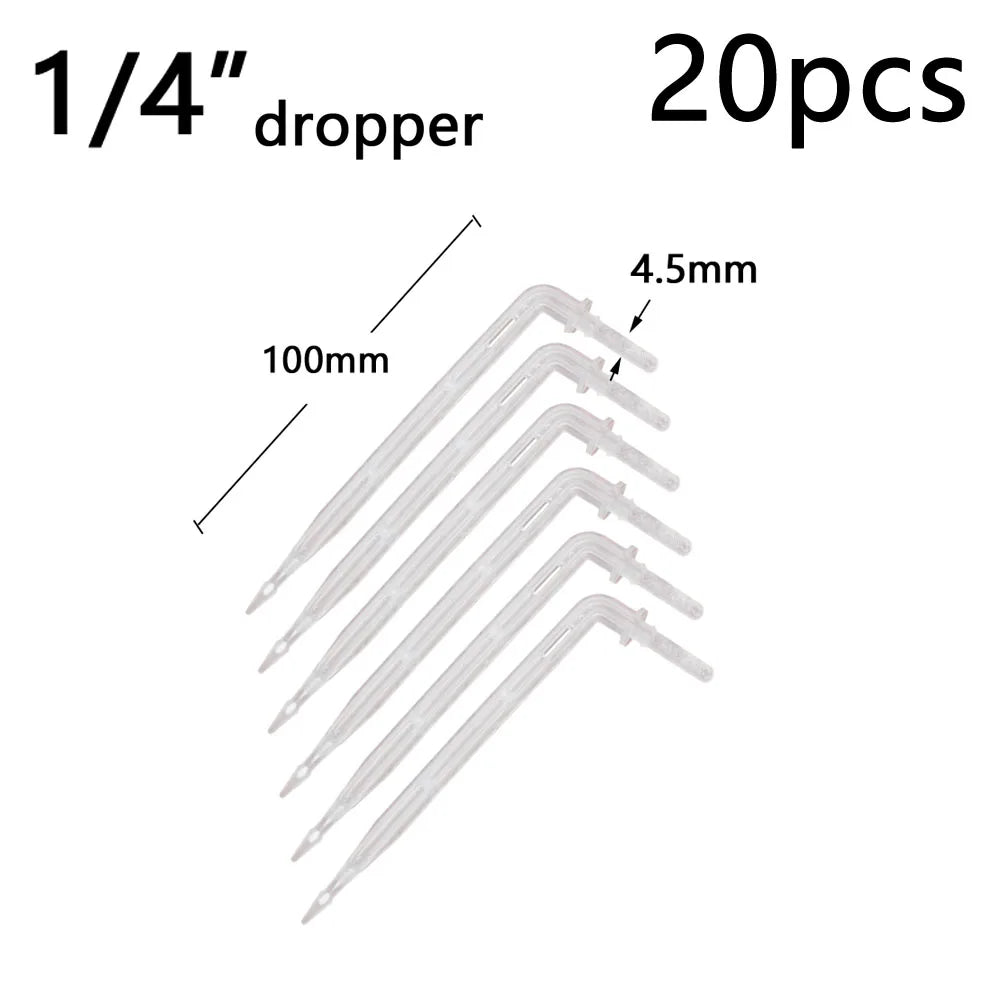 Garden Drip Irrigation Dropper 1/8" 2/4-Way Water Pipe Connector 4/7mm To 3/5mm Hose Bend Arrow Emitter Watering Dripper