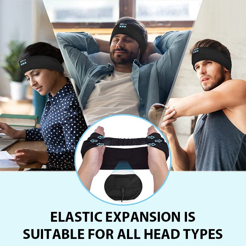 Bluetooth Sleep Headphones Headband – Wireless Sports Soft Fabric Band Tidesmit