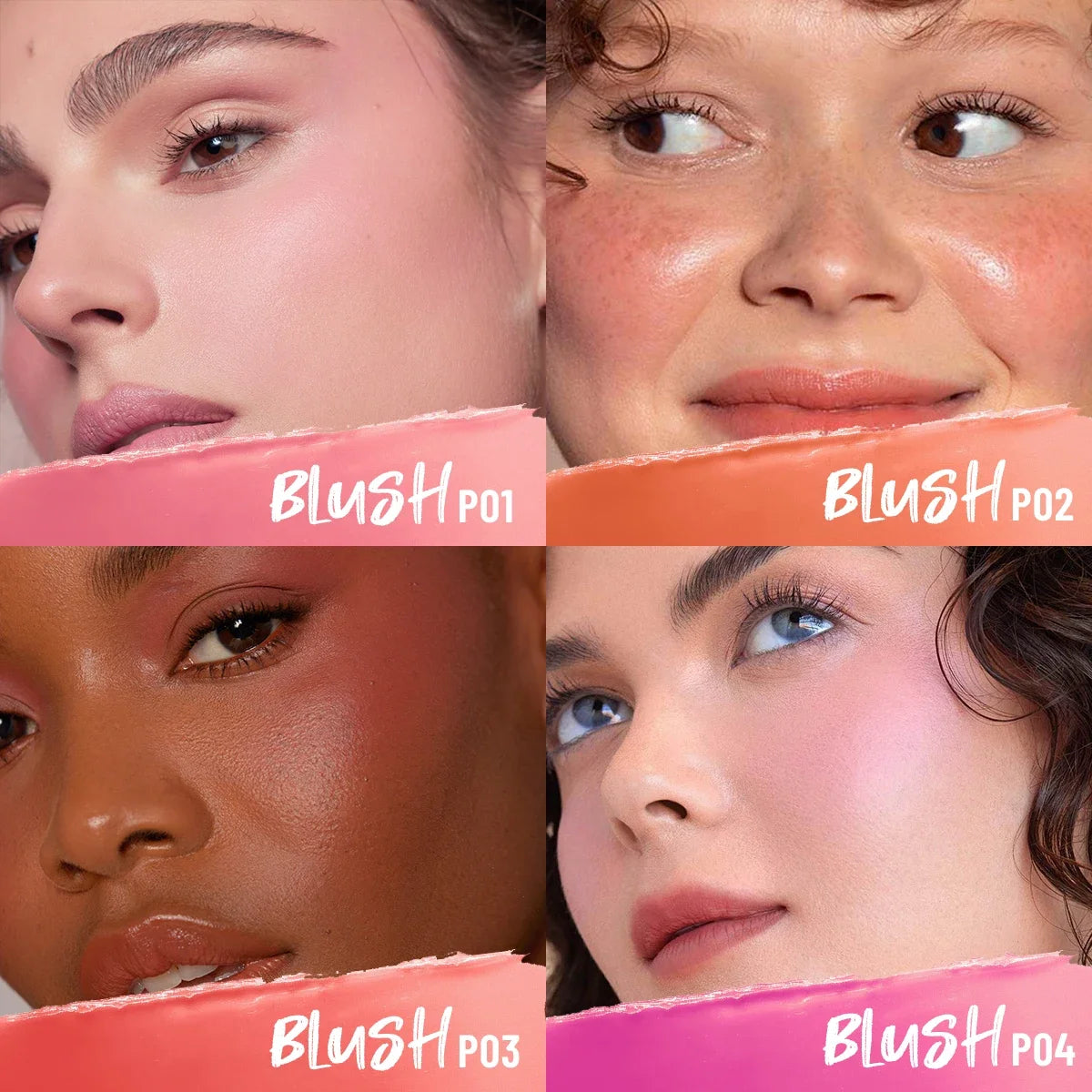 Tidesmit 3-in-1 jelly blush stick for cheeks and eyes with radiant waterproof finish texture close-up