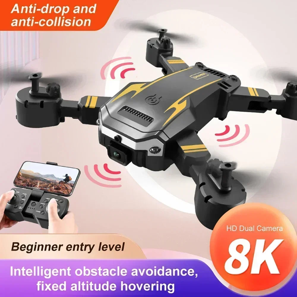GPS Drone with 8K Dual Camera & Obstacle Avoidance - Foldable Design Tidesmit
