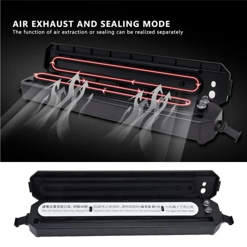 2 In 1 Food Vacuum Sealer Dry Wet Packaging Machine Automatic Air Sealing Mini Compact For Food Storage Saver Kitchen Tool