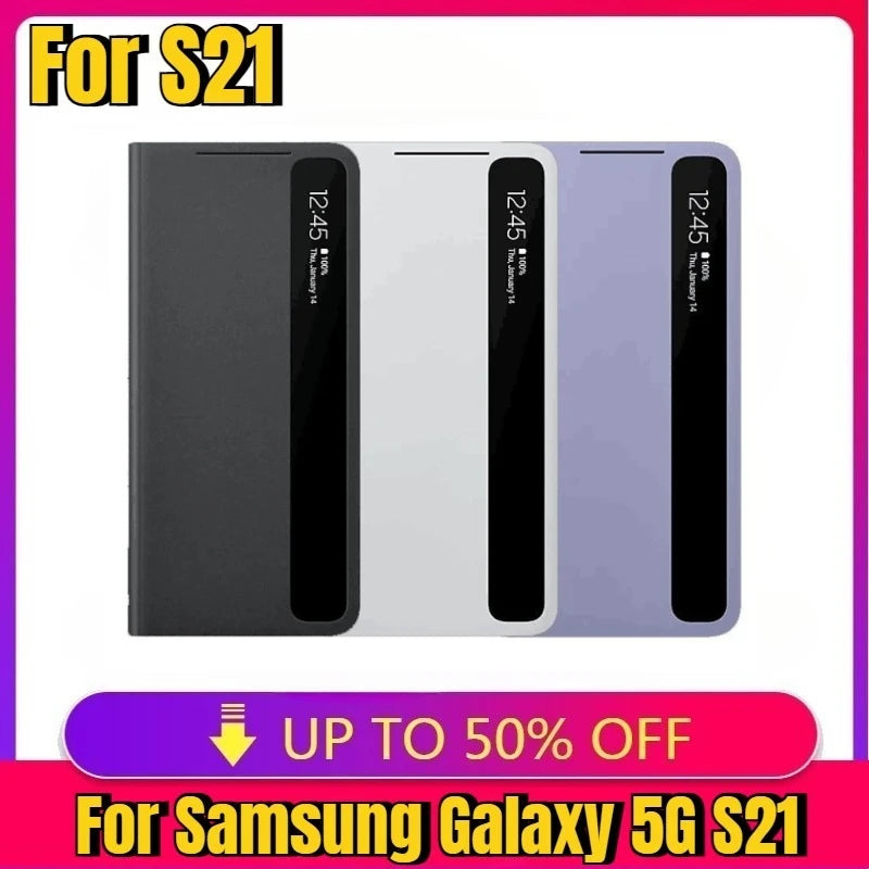 Samsung Galaxy S21 Ultra Mirror Flip Case - Slim Shock-Absorbing Cover Tidesmit