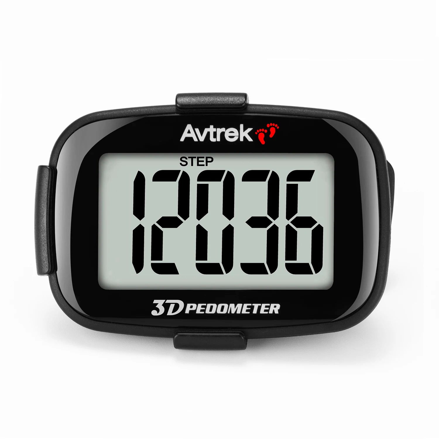 Avtrek Portable Mini Step Counter 3D Pedometer Digital Pocket Watch Clock for Outdoor Sport Fitness Running Walking Step Tracker