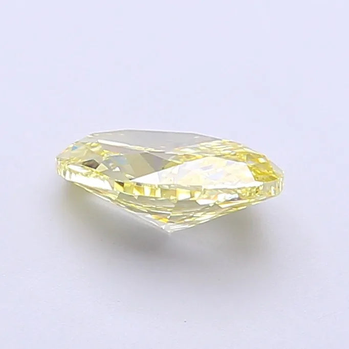 CVD Lab Grown Diamond Oval Modified Cut VS1 Clarity Fancy Intense Yellow Excellent Polish One Carat IGI Certified Loose Gemstone