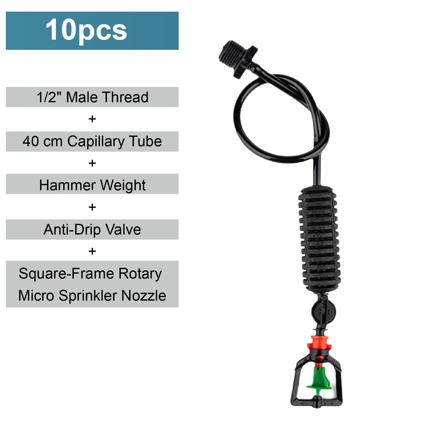 Greenhouse Hanging Mist Sprayer 360° Rotating Irrigation Spray Nozzle Fogging Sprinkler Nozzle for Garden Irrigation