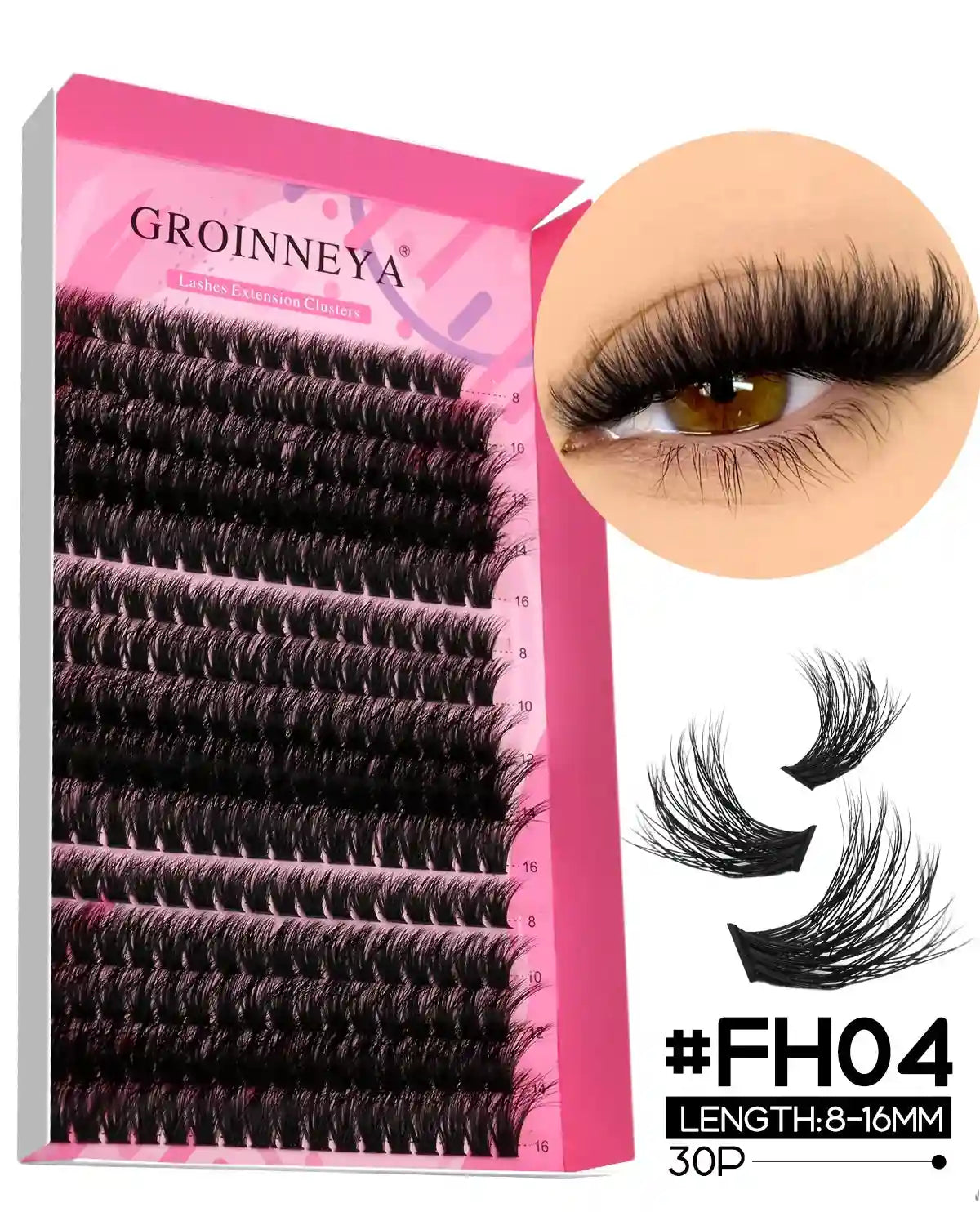 DIY Lash Extension Kit with Bond and Seal - Pro Cluster Set Lip Care Tidesmit