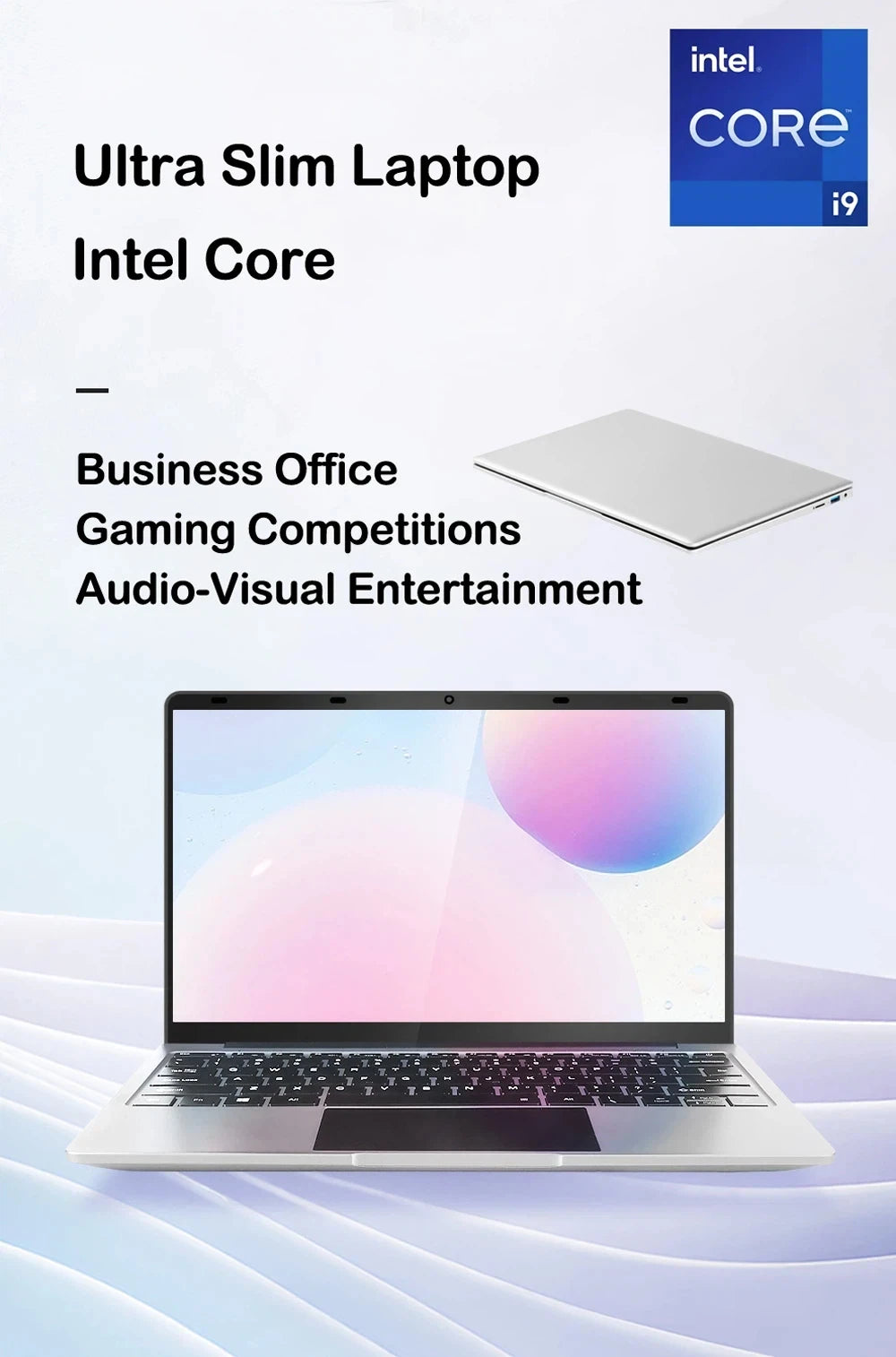 New 2026 Release 14.1" Intel I9-10980HK Notebook 32GB Large RAM 2TB Storage High Speed Multi-scene Office Gaming Laptop