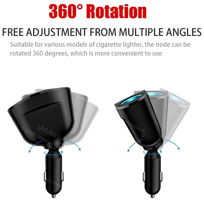 USB C Car Charger Adapter - 30W Fast Charging with LED Voltage Display Tidesmit