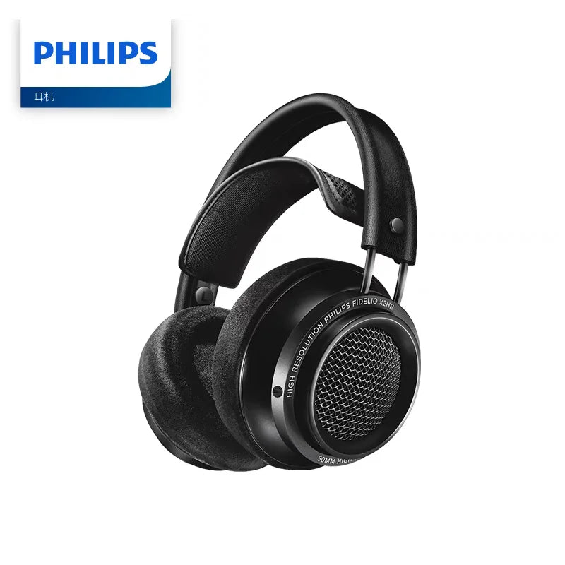 Philips Fidelio X2HR Open-Back HiFi Wired Over-Ear Headphones - Black Black Tidesmit