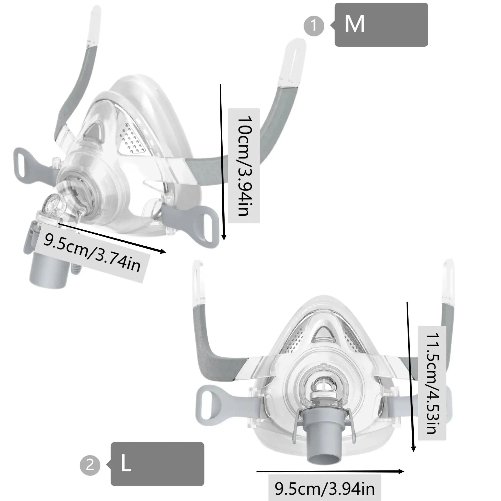 Resoxy CPAP Full Face Mask & Headgear Auto CPAP/BiPAP Mask Improved Comfort Anti Snoring Relief Sleep Apnea CPAP FULL Face Mask