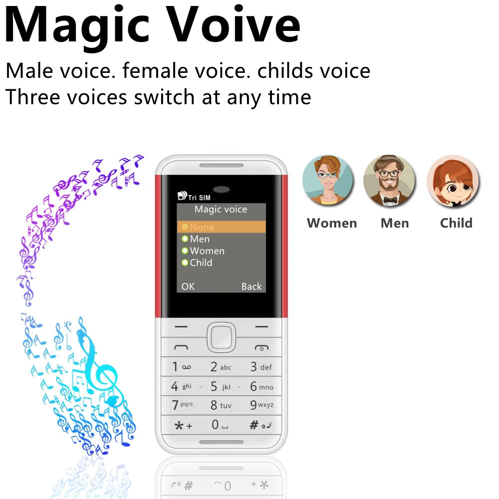 SERVO BM5310 Small Cell Phone 3 SIM Card 1.3" Screen Mini Mobile Phones Auto Call recorder Bluetooth dial Speed dial Cellphones