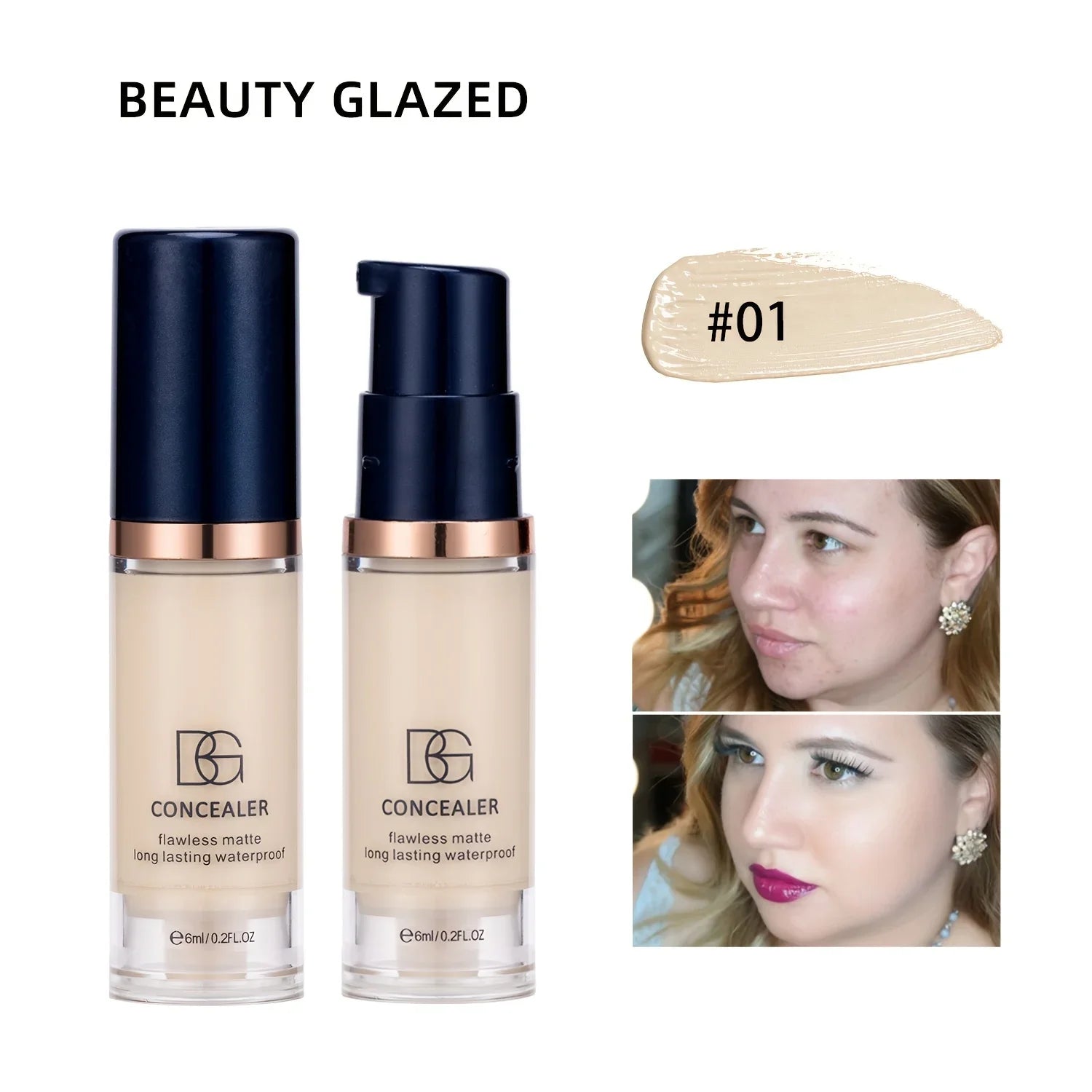 Tidesmit mini matte liquid foundation texture close-up showing full coverage waterproof makeup for all skin types
