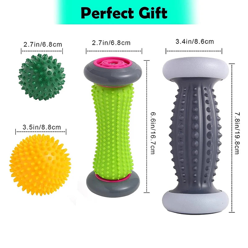 Foot Roller for Plantar Fasciitis Relief & Reflexology - Tidesmit Home Spa Tool Relaxation Treatment Tidesmit