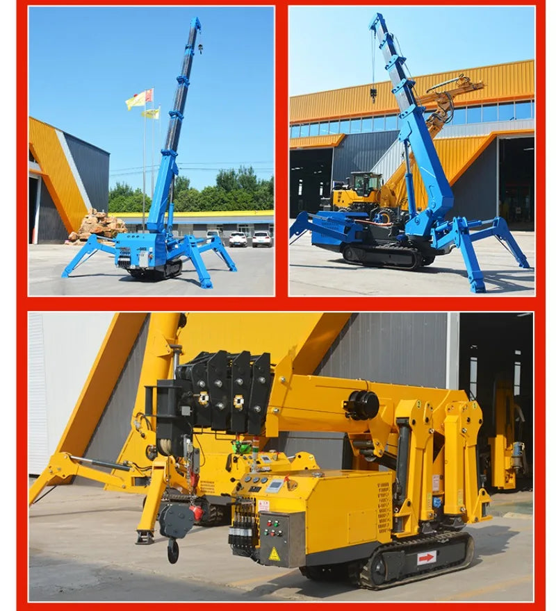 Customizable 3T Spider Crane Lifting Crane with 3m Fly Jib for Special Heavy Duty Industrial Lifting Requirements