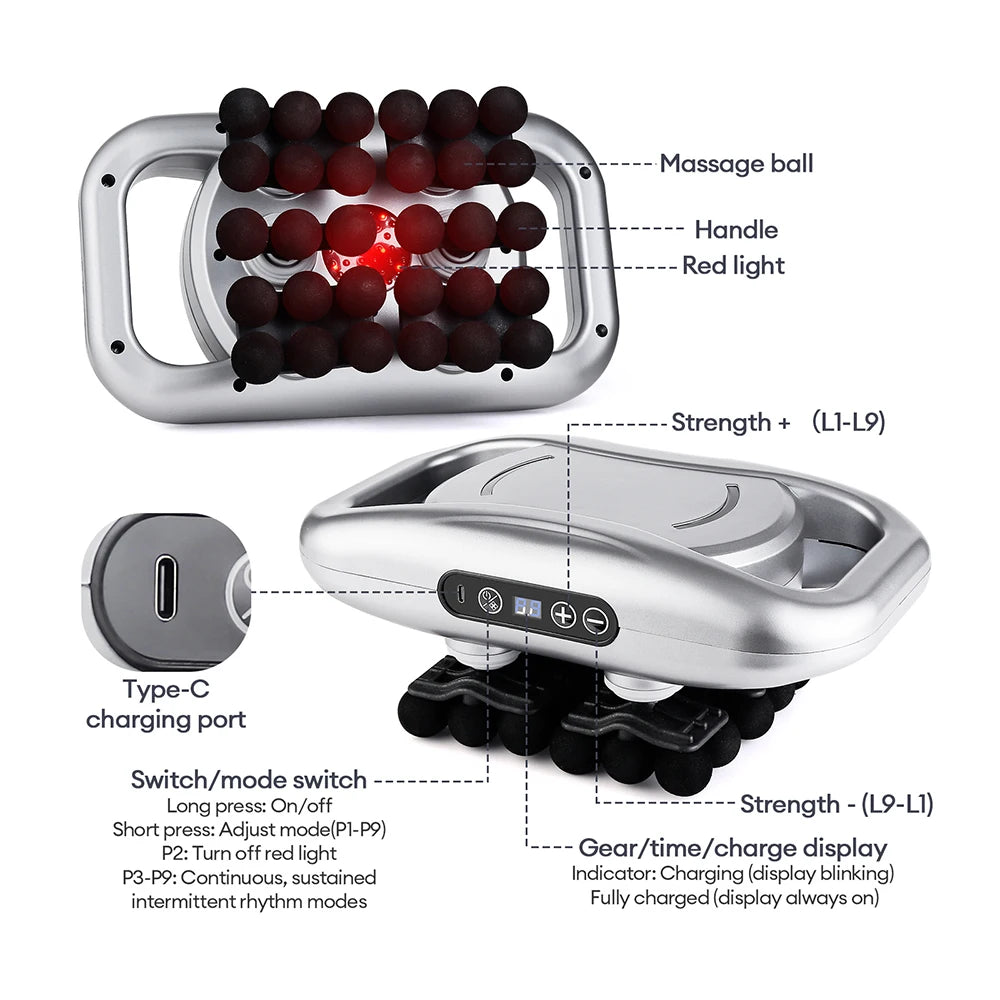 Deep Tissue Massage Gun - Portable Muscle Recovery Tool by Tidesmit Relaxation Treatment Tidesmit
