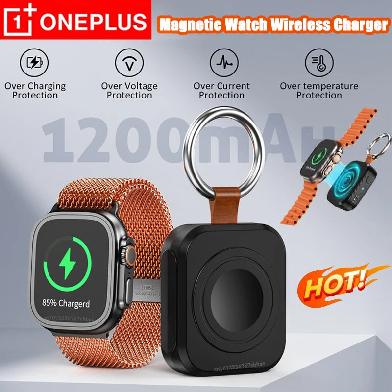 Portable Magnetic Watch Charger for Apple & Samsung Fast Charging Tidesmit