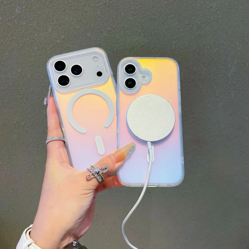 iPhone 17 Pro Max Magnetic Case Laser Gradient Matte - Tidesmit Tidesmit