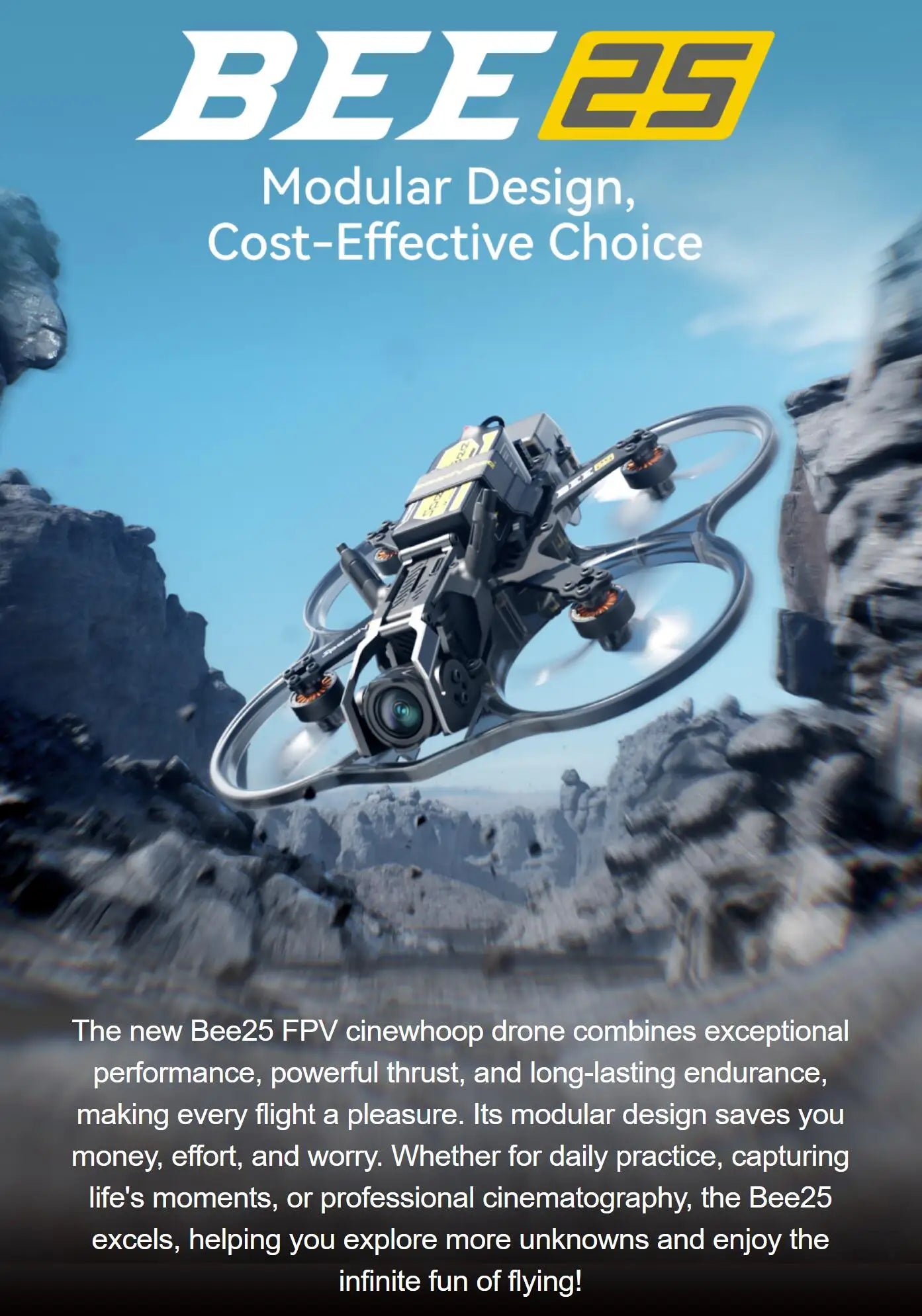 SpeedyBee Bee25 Cinewhoop 2.5 Inch FPV Drone - DJI O3 Air Unit Compatible Tidesmit