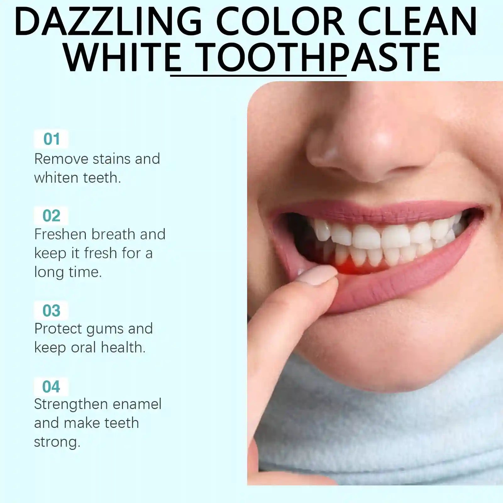 Tidesmit Radiant Whitening Toothpaste for deep cleaning, stain removal, and healthy gums in refreshing mint.