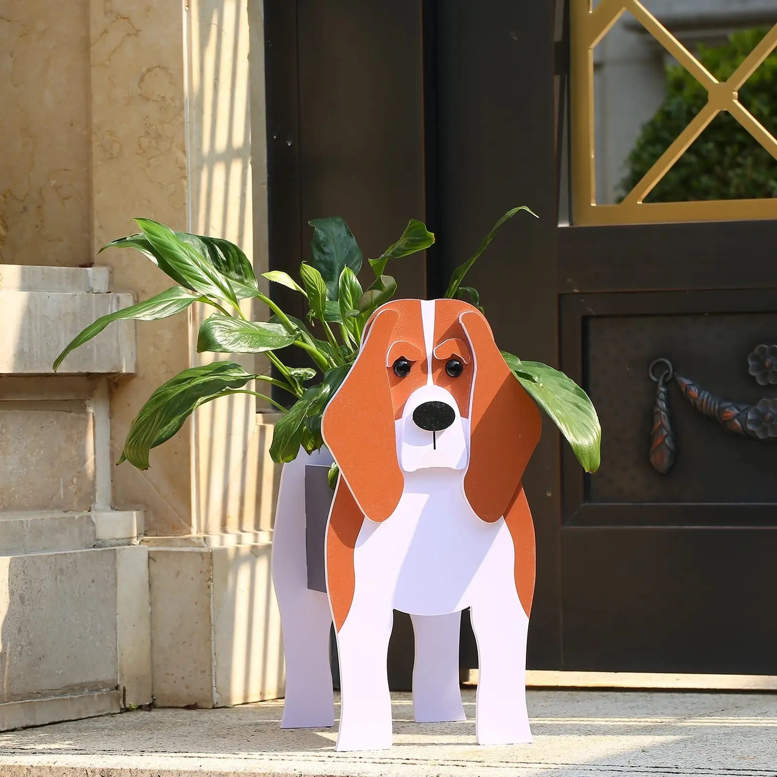 Cute Animal DIY Flower Planter PVC Pet Dog Potted Garden Yard Decoration Plant Container Holder Decor Garden Flower Pots  Orname