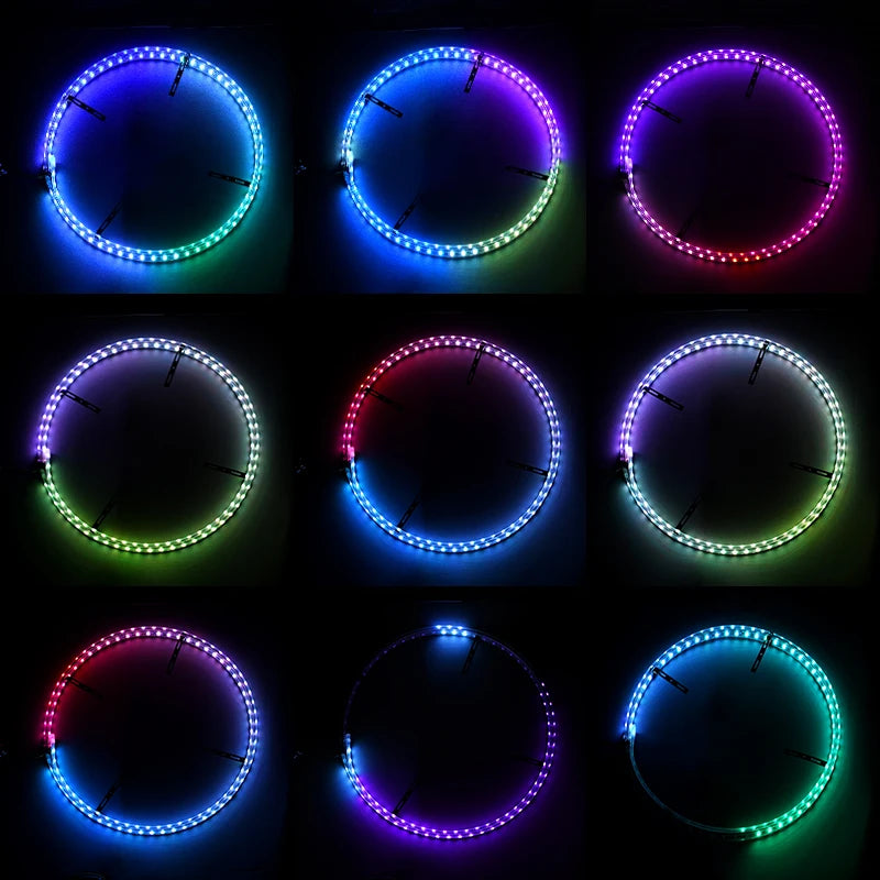LED Car Hub Ring Light - Sound Reactive Neon Wheel Light (15.5-17 inch) Tidesmit