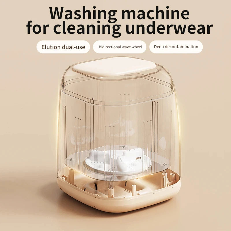 Tidesmit portable mini washing machine for underwear and baby clothes featuring integrated spin dryer cycle.