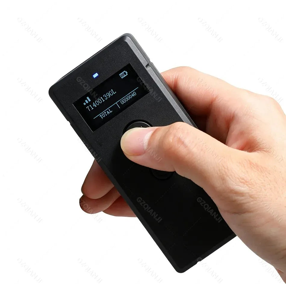 LCD Screen Bluetooth 2D Barcode Scanner with Display Support Mobile Phone iPad Wireless Barcode Reader 1D 2D QR Bar Code Machine