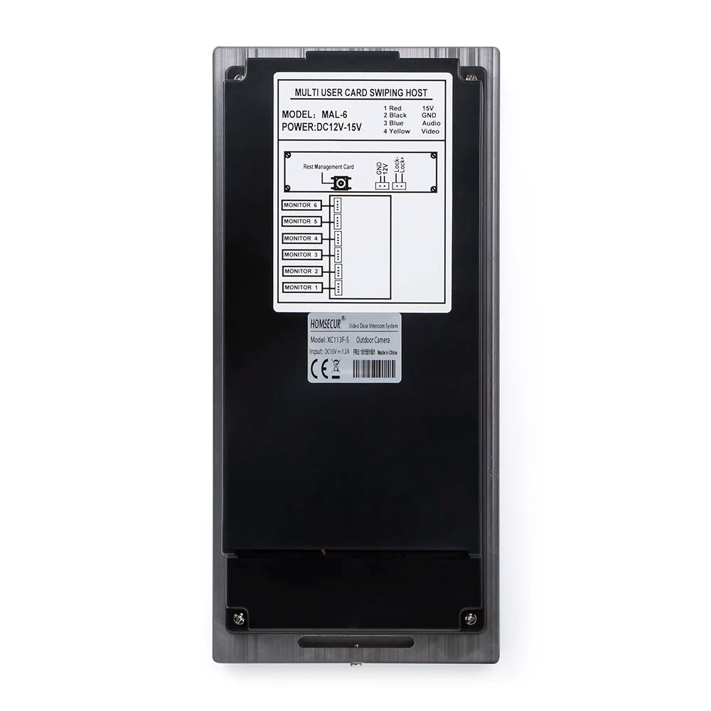 HOMSECUR XC114F-5 Outdoor Station Doorbell Camera for Video Doorphone Call Intercom 5 Families