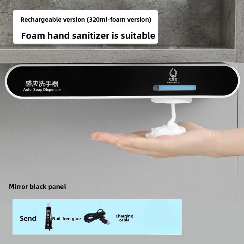 OHBUBBLE mirror cabinet under-sensor wall-mounted hidden double-head soap dispenser automatic sensor hand wash machine
