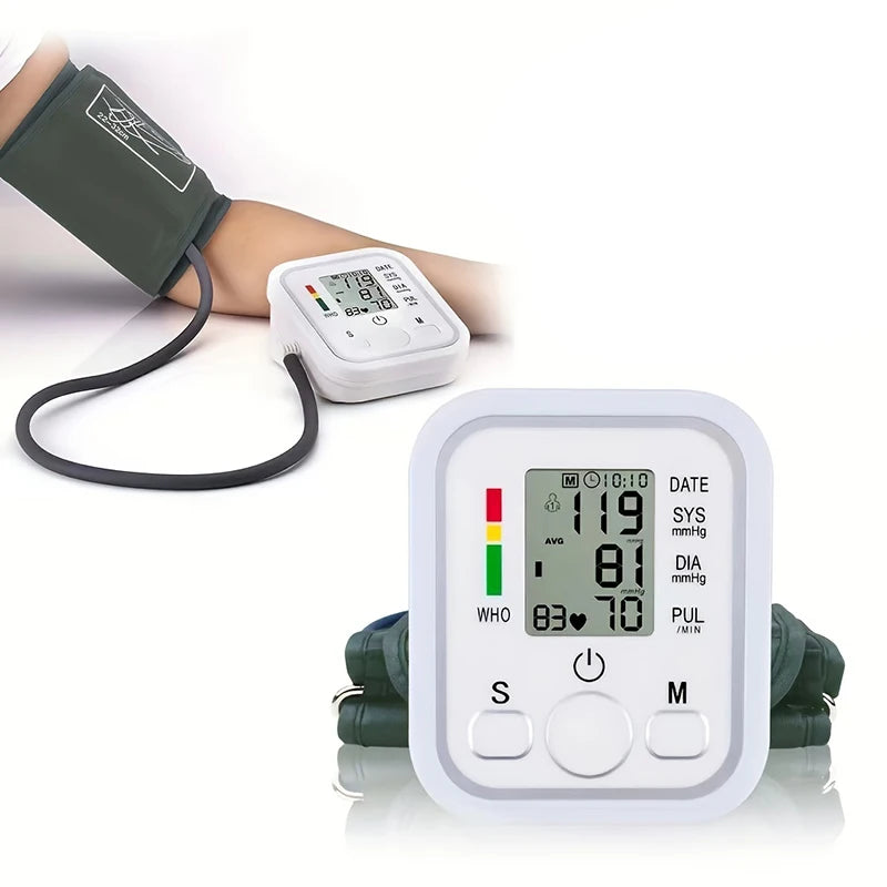 Blood Pressure Machine, Automatic Digital Upper Arm Blood Pressure Monitor with Adjustable Large Cuff