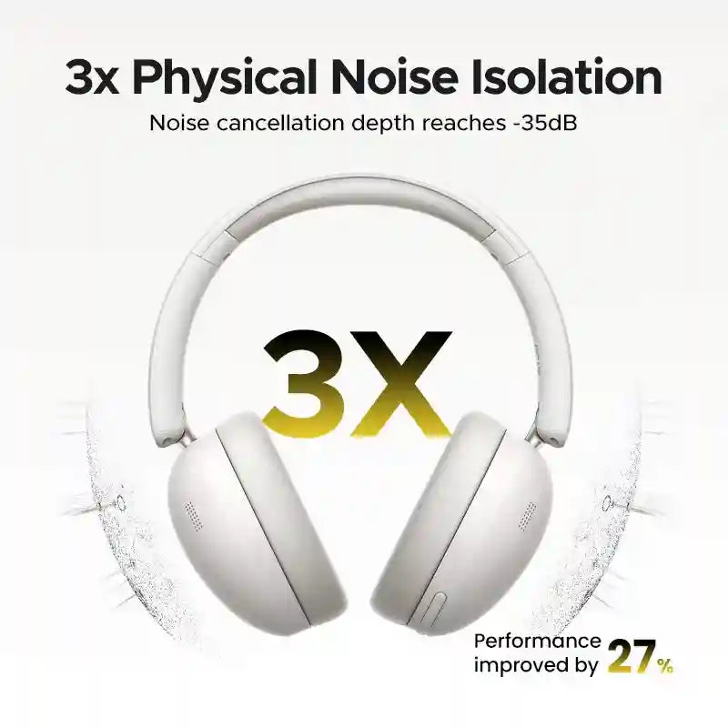 Tidesmit Wireless Over-Ear Headphones with 80H Battery and HiFi Audio Tidesmit