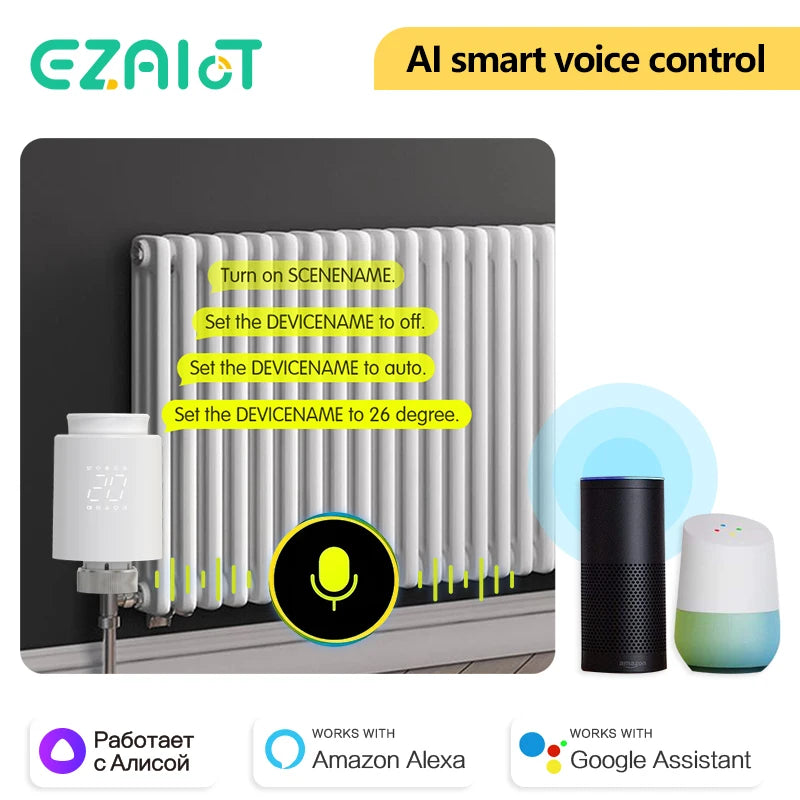 Tidesmit Smart Thermostat Radiator Valve WiFi Zigbee App Control Tidesmit