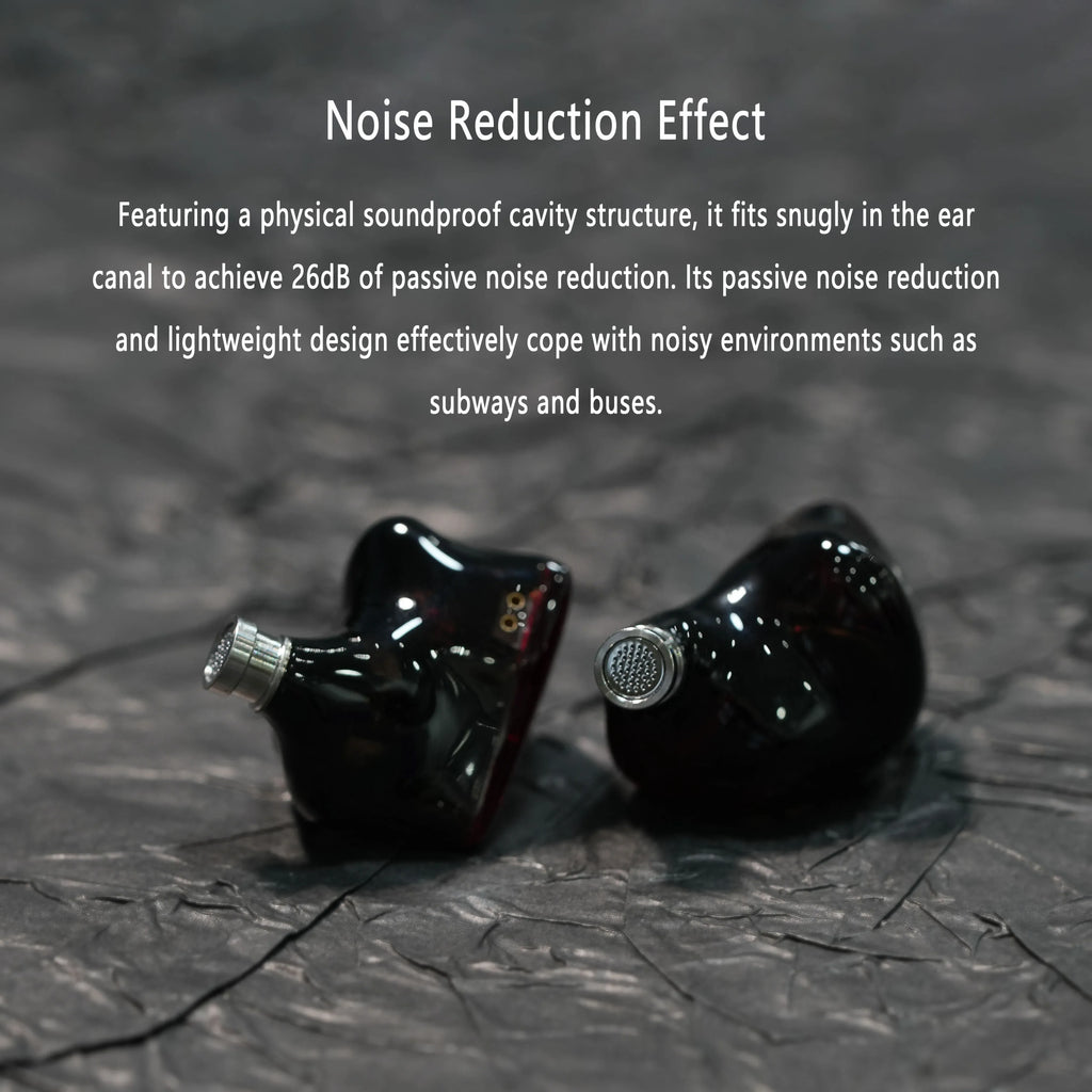 Vermilion Flame Hybrid 1DD+2BA IEM Earphones by Tidesmit Tidesmit