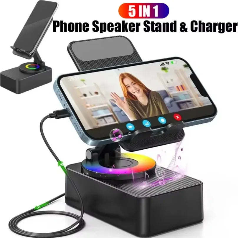 Portable Bluetooth Speaker 5-in-1 Power Bank with Phone Stand | Tidesmit Tidesmit