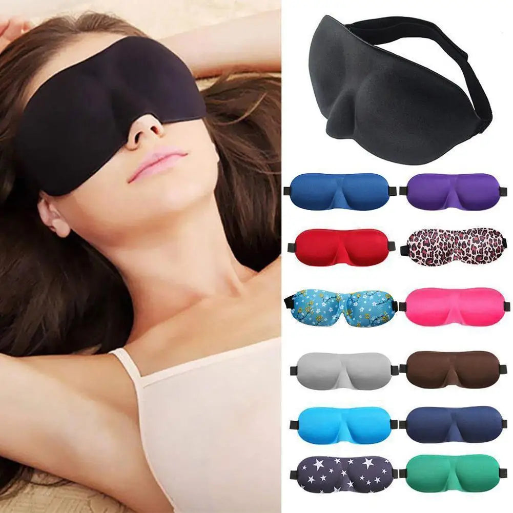 3D Travel Sleep Natural High Quality Portable Rest Soft Memory Foam Blindfold Padded Cover Eyepatch Cover Shade Mask Goggles