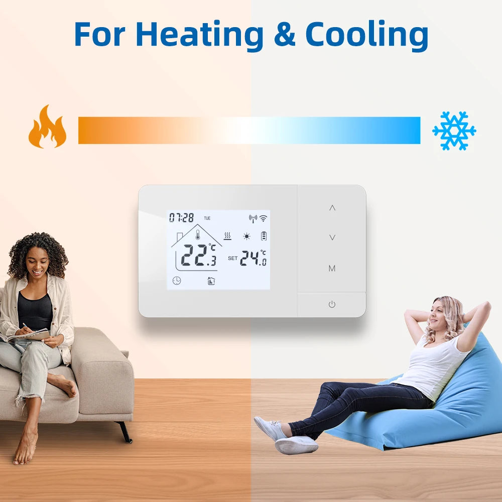Wireless WiFi Thermostat for Gas Boiler for Water Floor Heating Smart Tuya Temperature Controller Alexa Google Home