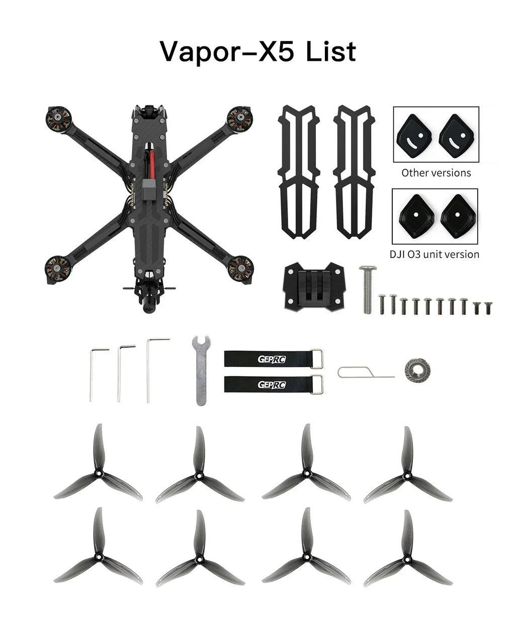 Tidesmit Vapor-X5 5 Inch FPV Freestyle Drone - Analog Precision Flight Tidesmit