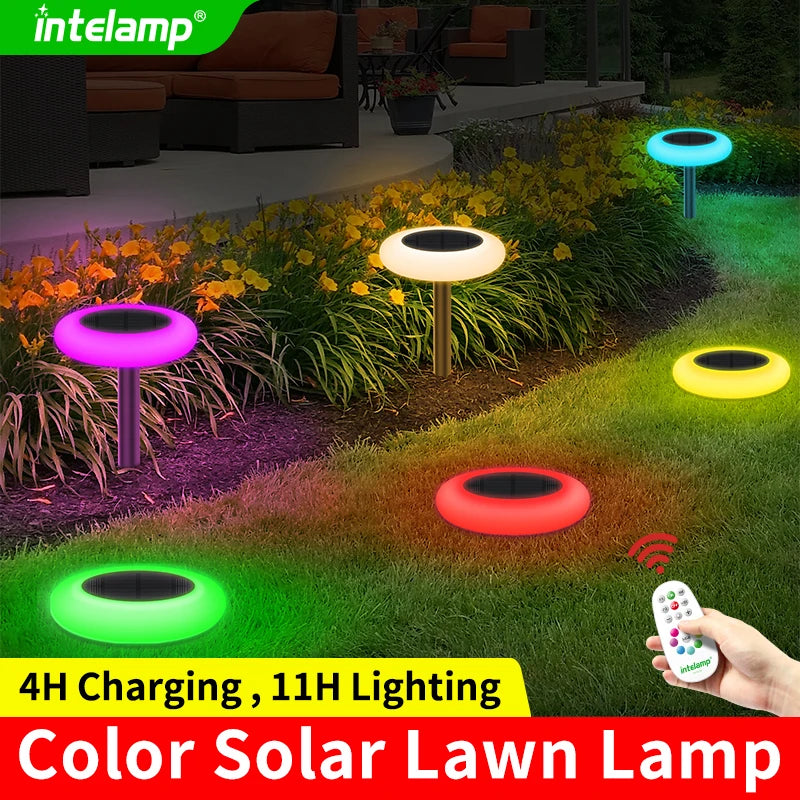 Colorful Solar Lights Outdoor Color Changing Solar Lights Pathway Lights Garden Lights For Landscape Walkway Patio Yard Garden