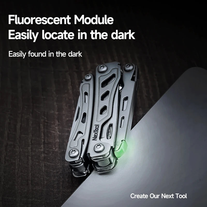 NexTool Keychain Mini Flagship F12 Folding Multi Tool 15 In 1 Screwdriver Pliers File Ruler Bottle Opener Scissors EDC Hand Tool