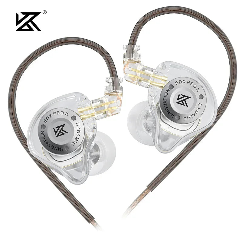 KZ EDX Pro X HiFi Wired In-Ear Monitors with Mic | Tidesmit Crystal NO MIC Tidesmit