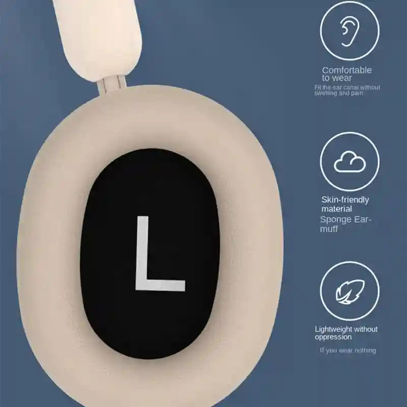 Wireless Over-Ear Headphones - Khaki Foldable Bluetooth Audio Tidesmit